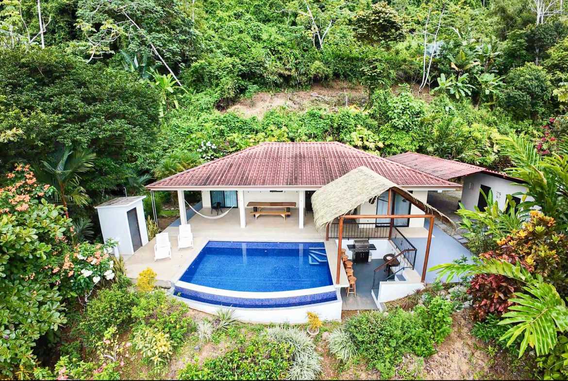 Stunning 3-Bedroom Home with Ocean & Mountain Views and Private Pool in Dominical Costa Rica