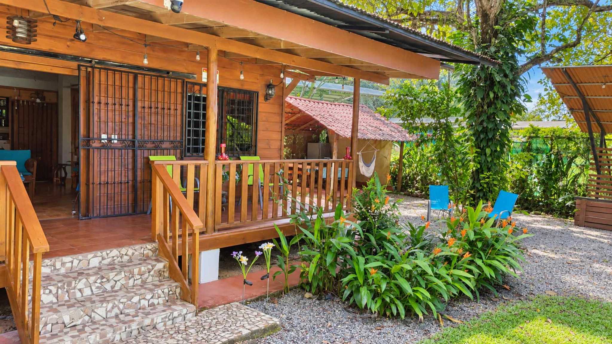 74511-9 Charming 2-Bedroom Riverside Pine Cabin with River & Jungle Views in Uvita Costa Rica