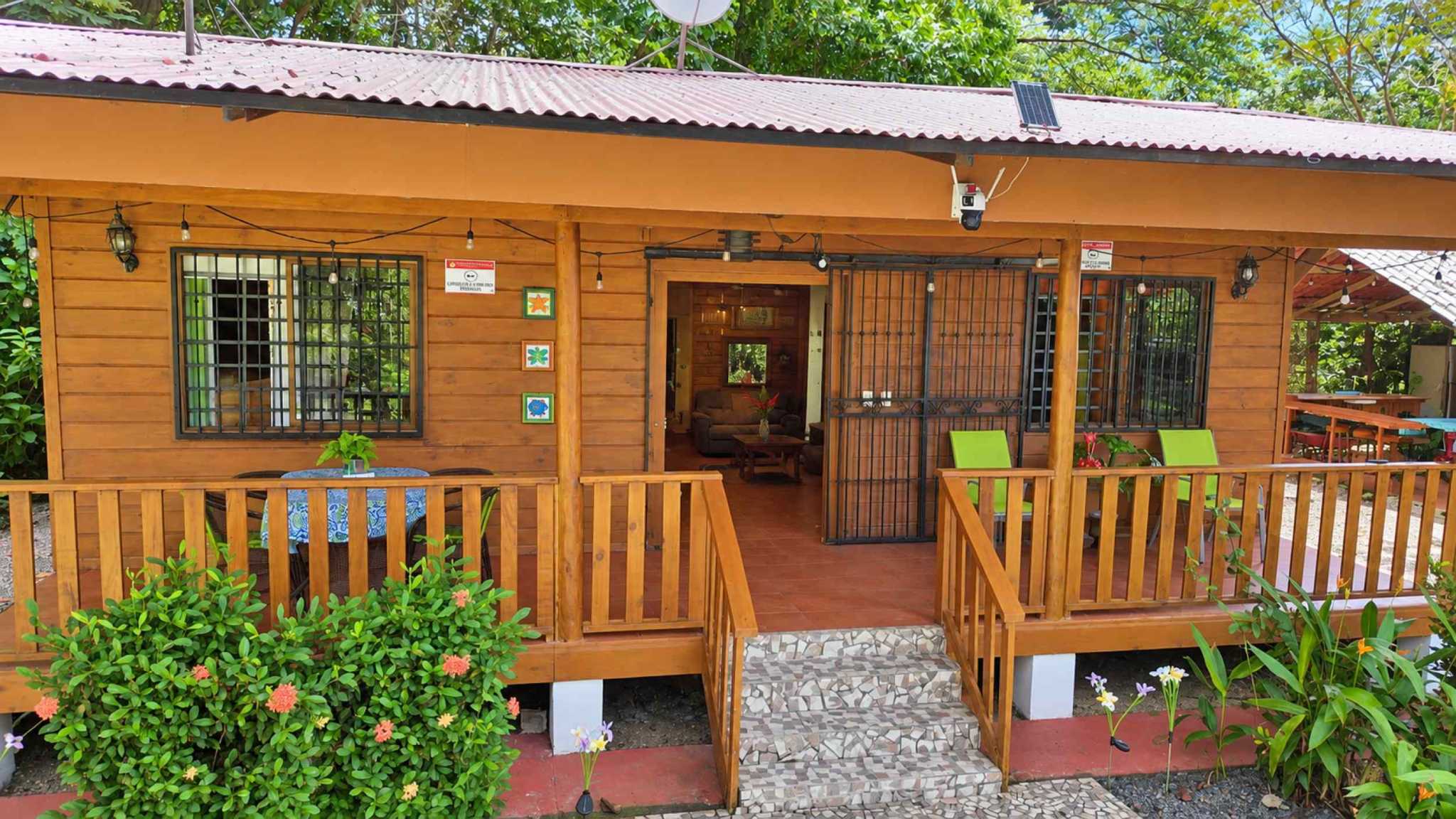 74511-20 Charming 2-Bedroom Riverside Pine Cabin with River & Jungle Views in Uvita Costa Rica