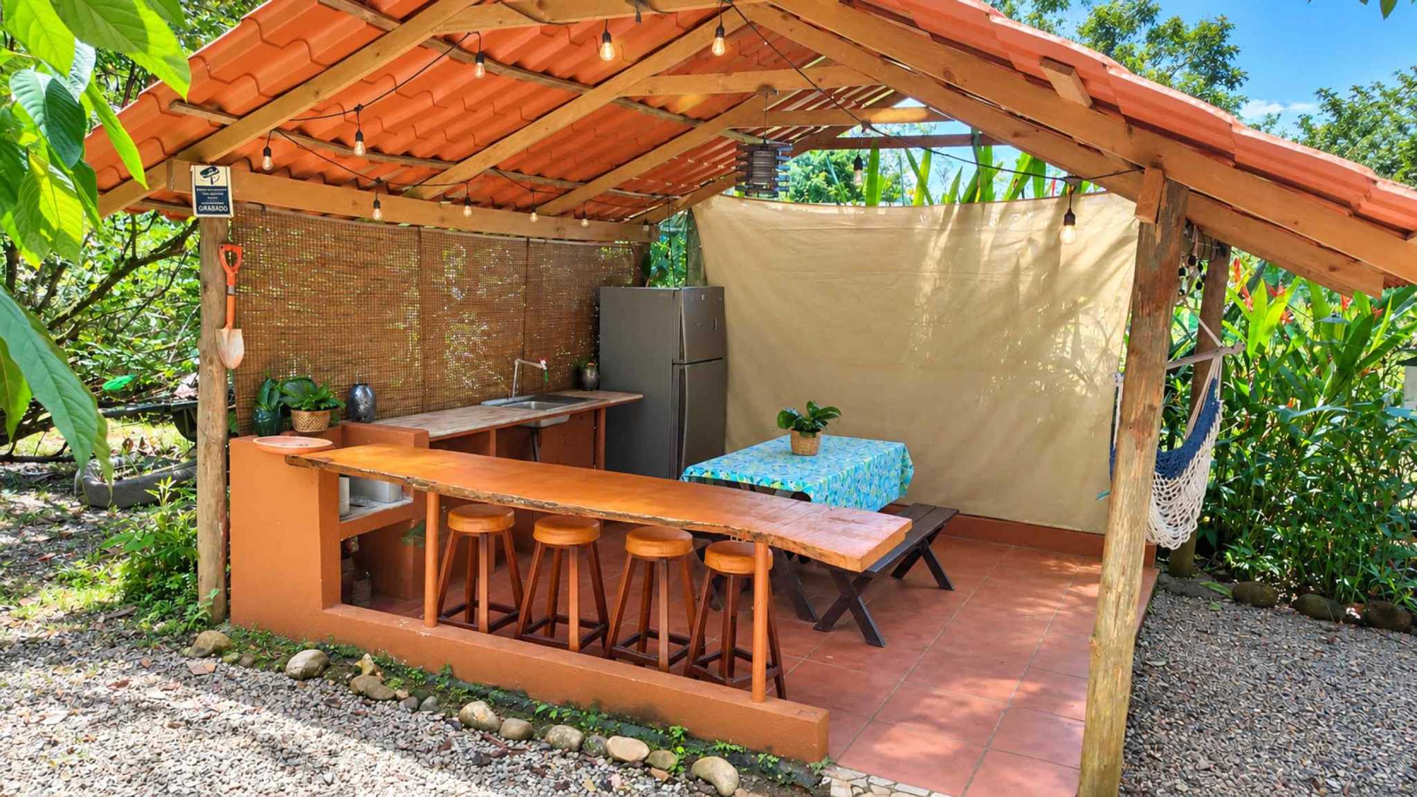 74511-21 Charming 2-Bedroom Riverside Pine Cabin with River & Jungle Views in Uvita Costa Rica
