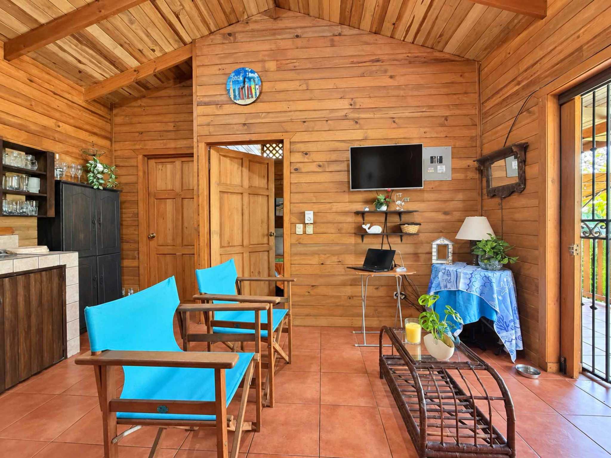 74511-38 Charming 2-Bedroom Riverside Pine Cabin with River & Jungle Views in Uvita Costa Rica