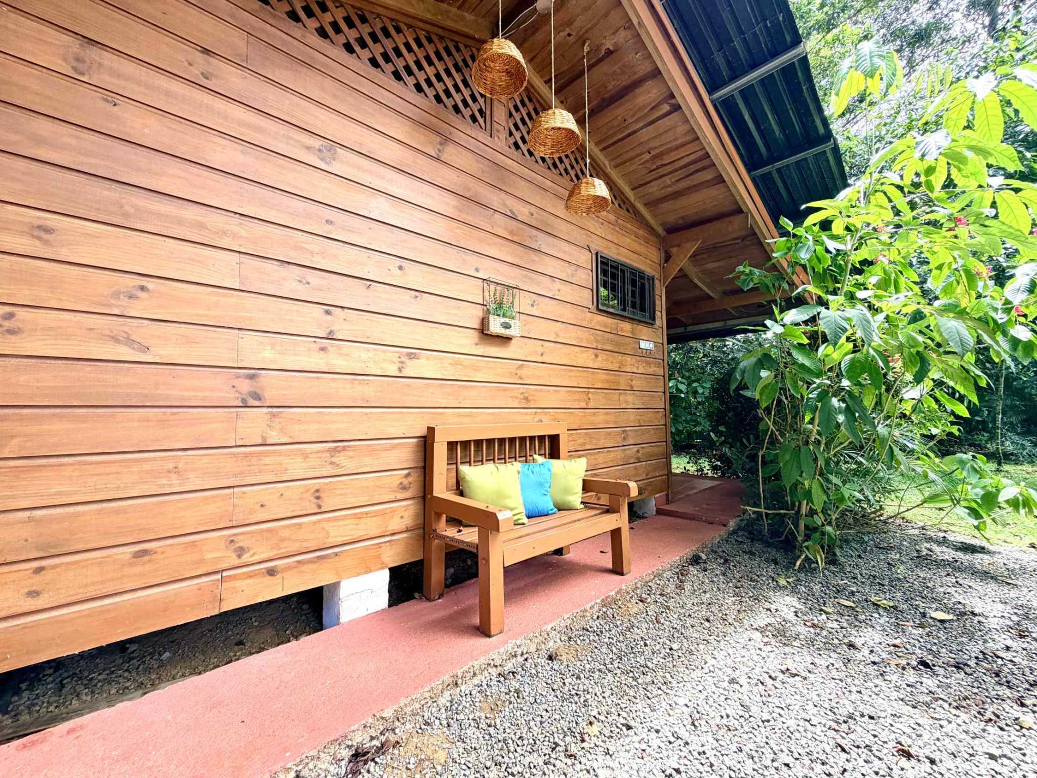 74511-39 Charming 2-Bedroom Riverside Pine Cabin with River & Jungle Views in Uvita Costa Rica