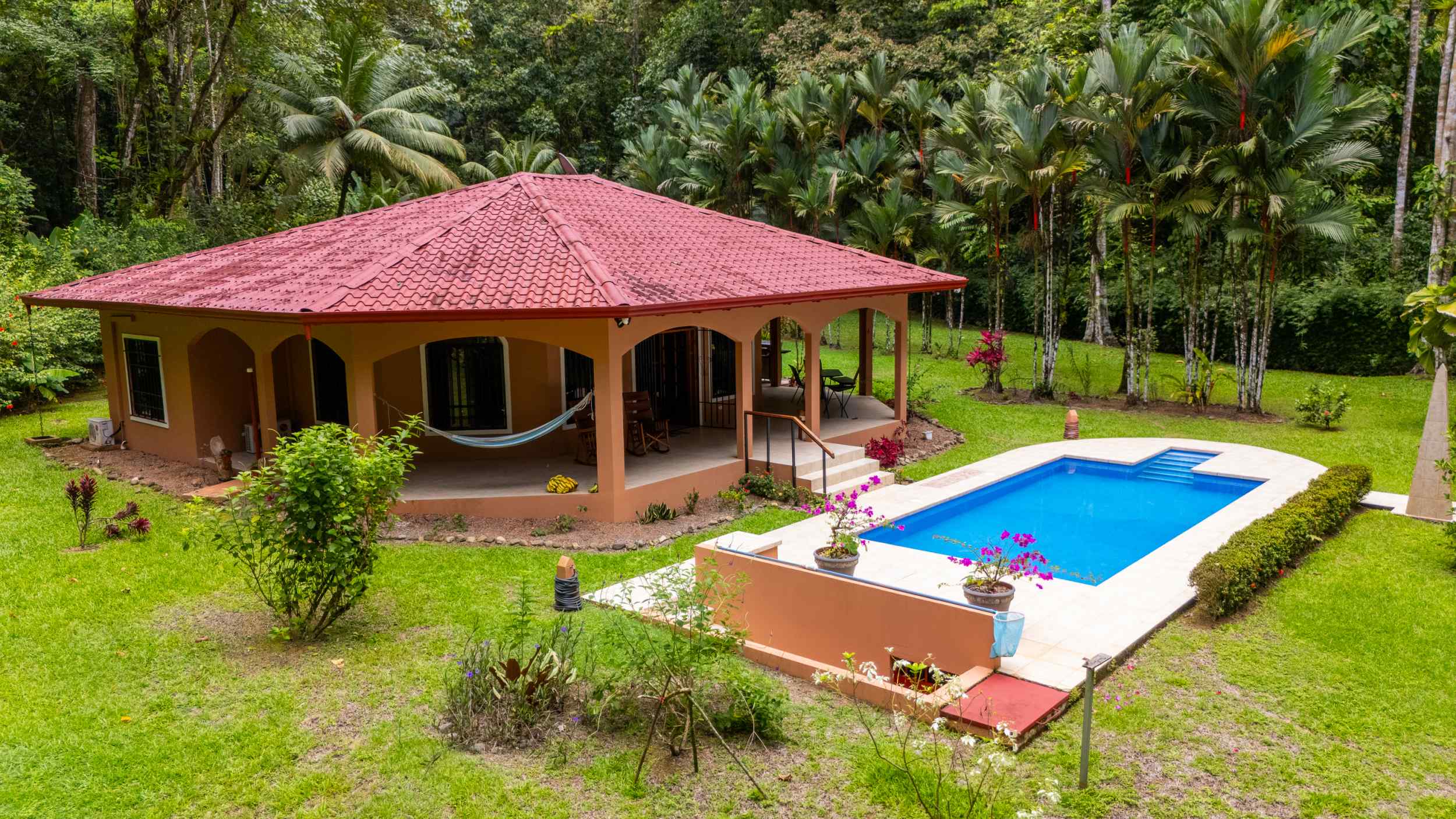 74507-1 Charming 2-Bedroom Colonial-Style Home with Private Pool & Creek in Ojochal Costa Rica