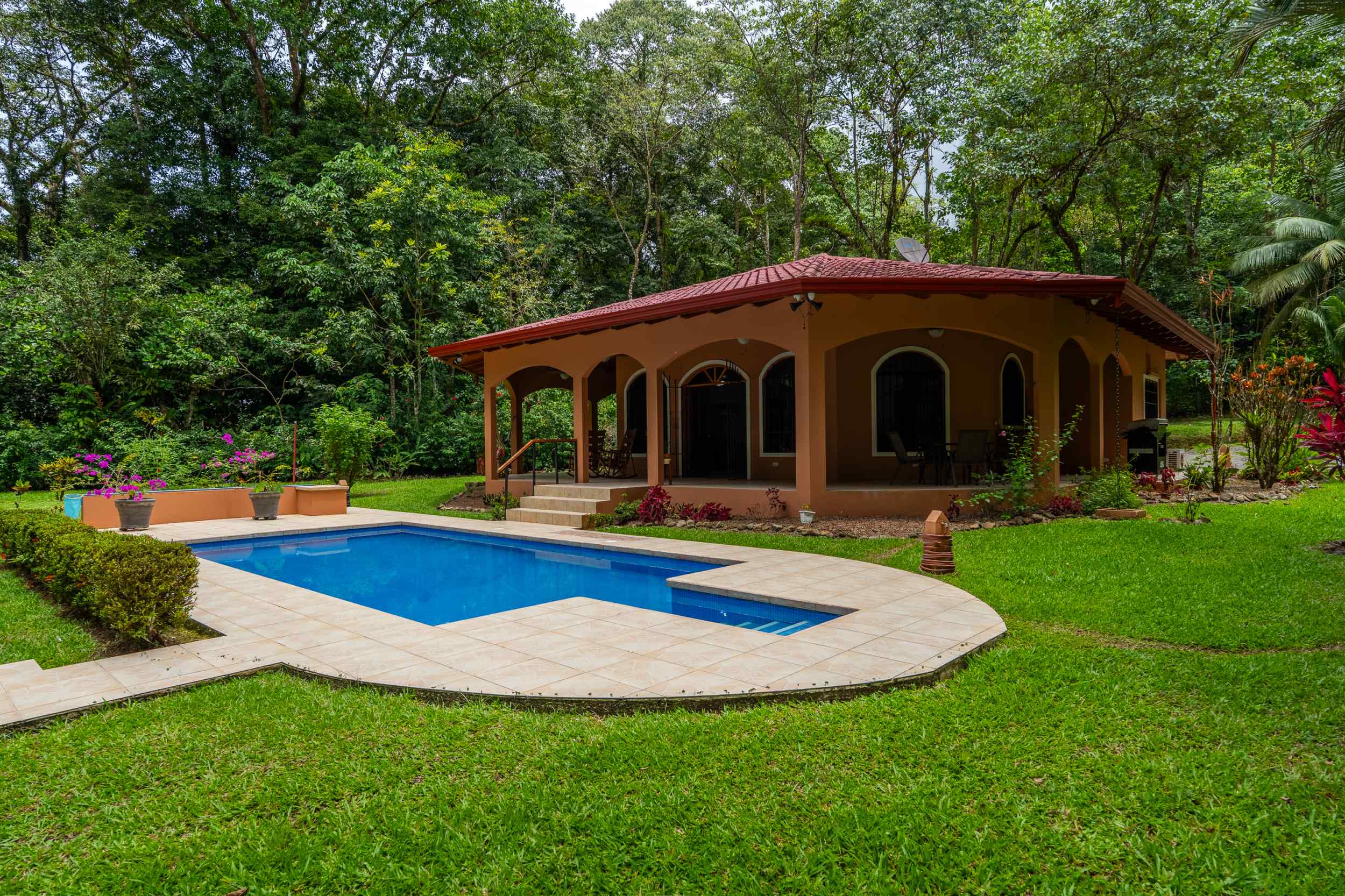 74507-11 Charming 2-Bedroom Colonial-Style Home with Private Pool & Creek in Ojochal Costa Rica