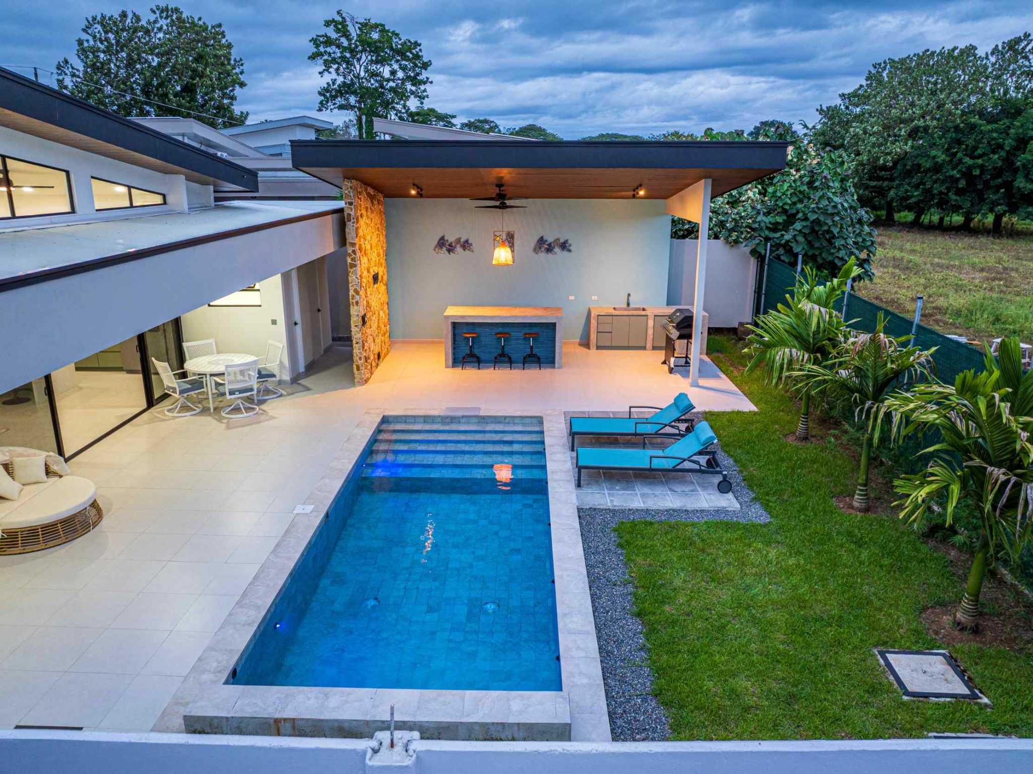 74430-6 Brand-New Modern Tropical 3-Bedroom Home with Private Pool & Outdoor Kitchen in Uvita Costa Rica