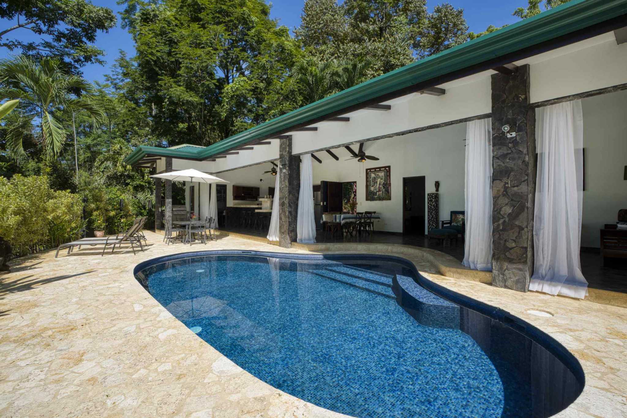 76545-16 Stunning 4-Bedroom Asian-Style Home with Private Pool & Jungle Views in Uvita Costa Rica