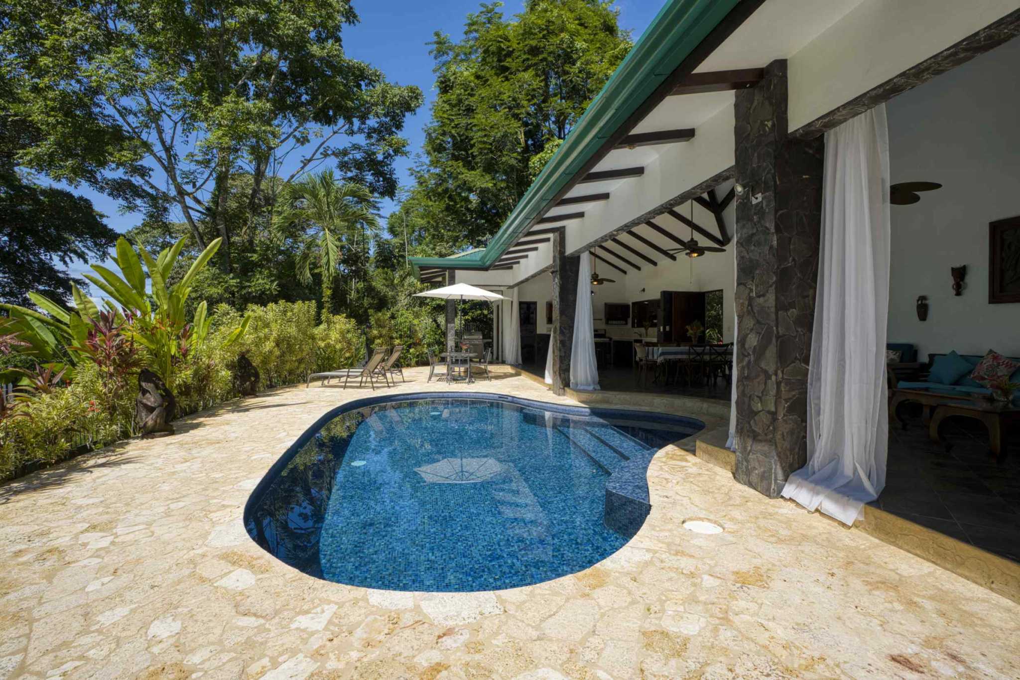 76545-17 Stunning 4-Bedroom Asian-Style Home with Private Pool & Jungle Views in Uvita Costa Rica