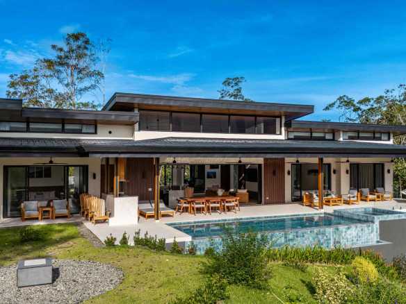 Stunning 3-Bedroom Luxury Estate with Waterfall Views & Infinity Pool in Dominical Costa Rica