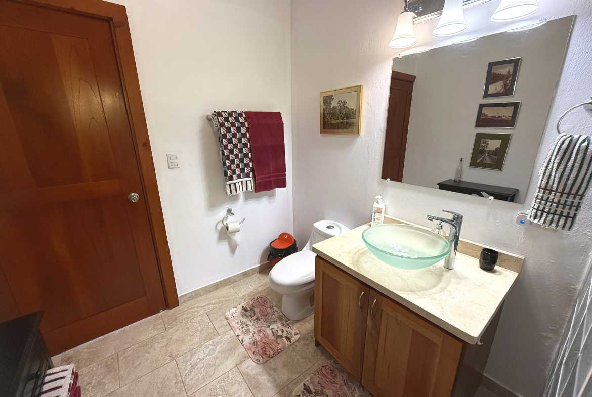 Ocean View 3-Bedroom Home master bathroom vanity in Toucan Valley/Osa Mountain Village, Costa Rica.